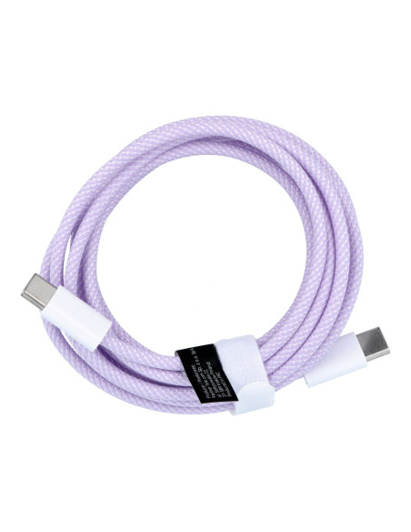 Câble Type C vers Type C Power Delivery PD 60W 3A C263 purple 2 m