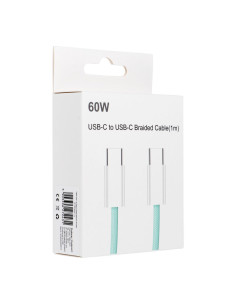 Câble Type C vers Type C Power Delivery PD 60W 3A C263 vert 1 m 2