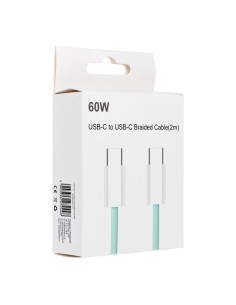 Câble Type C vers Type C Power Delivery PD 60W 3A C263 vert 2 m 2