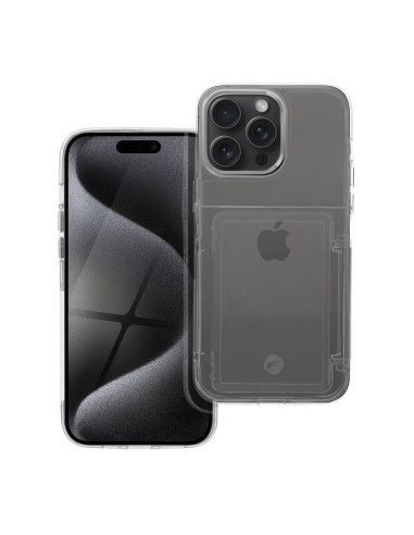 FORCELL F-PROTECT Coque Crystal Pocket pour IPHONE 15 Pro Max transparent