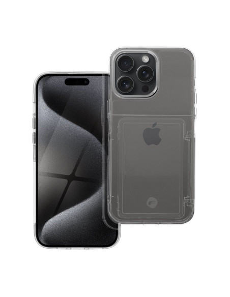 FORCELL F-PROTECT Coque Crystal Pocket pour IPHONE 15 Pro Max transparent