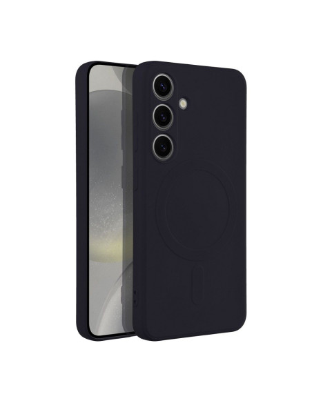 SILICONE MAG COVER Coque compatible avec MagSafe pour SAMSUNG S24 noir