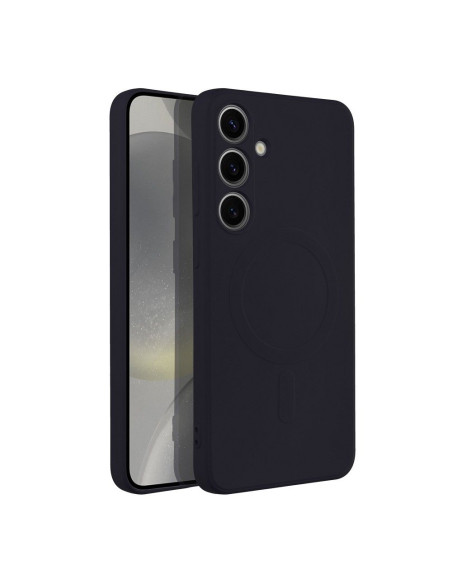 SILICONE MAG COVER Coque compatible avec MagSafe pour SAMSUNG S24 Plus noir