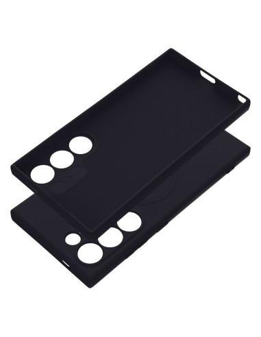 Coque SILICONE MAG COVER compatible avec MagSafe pour SAMSUNG S24 Ultra noir