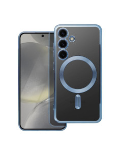 ELECTRO MAG COVER Coque compatible avec MagSafe pour SAMSUNG S24 bleu