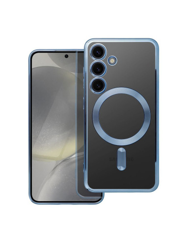 ELECTRO MAG COVER Coque compatible avec MagSafe pour SAMSUNG S24 bleu