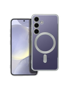 ELECTRO MAG COVER Coque compatible avec MagSafe pour SAMSUNG S24 argenté