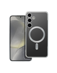 ELECTRO MAG COVER Coque compatible avec MagSafe pour SAMSUNG S24 Plus argenté