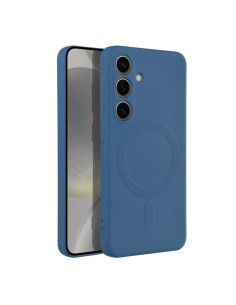 Coque SILICONE MAG COVER compatible avec MagSafe pour SAMSUNG S24 bleu 2