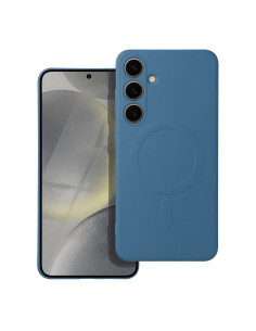 Coque SILICONE MAG COVER compatible avec MagSafe pour SAMSUNG S24 Plus bleu