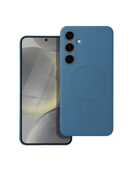 Coque SILICONE MAG COVER compatible avec MagSafe pour SAMSUNG S24 Plus bleu