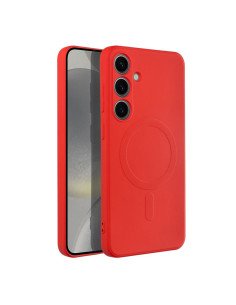 Coque SILICONE MAG COVER compatible avec MagSafe pour SAMSUNG S24 Plus rouge 2