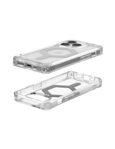 ( UAG ) Urban Armor Gear Plyo compatible with Magsafe for IPHONE 15 PRO ice silver 2
