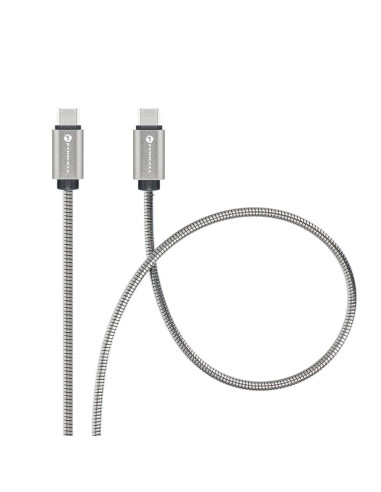 FORCELL câble Type C vers Type C QC4.0 5A/20V PD 100W E-Mark Metal C239 1m argent