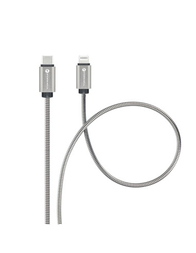 FORCELL câble Type C vers iPhone Lightning 8 broches QC3.0 PD 27W Metal C238 1m argenté