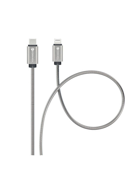 FORCELL câble Type C vers iPhone Lightning 8 broches QC3.0 PD 27W Metal C238 1m argenté
