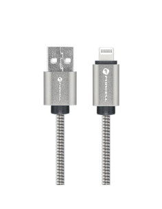 FORCELL F-ENERGY Metal C236 cable USB A to Lightning 2,4A 12W 1 m silver 2