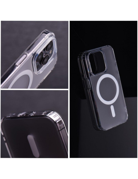 Coque MAG COVER compatible avec MagSafe pour IPHONE 15 Pro transparent