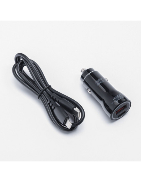 Chargeur de voiture Blue Star 25W (PD, QC 3.0, AFC, PPS) avec connecteur USB C et câble USB C vers Lightning 3A