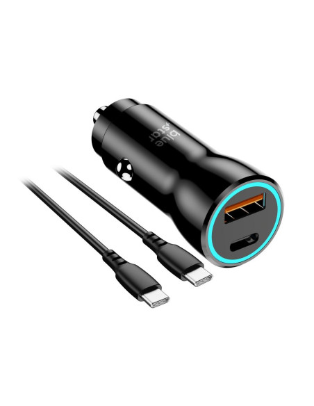 Chargeur de voiture Blue Star 30W (PD, QC 3.0, AFC, PPS) avec connecteur USB C et câble USB C-C 60W