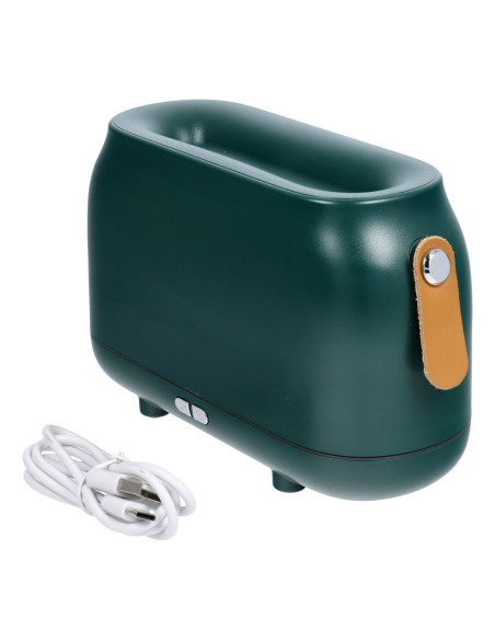 Humidificateur/diffuseur d'aromathérapie avec flamme colorée Art Deco modèle HZ005 vert foncé