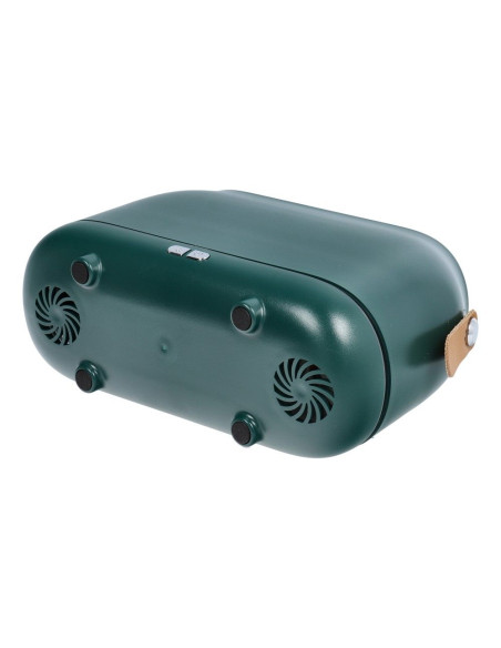 Humidificateur/diffuseur d'aromathérapie avec flamme colorée Art Deco modèle HZ005 vert foncé