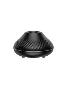 Humidificateur/diffuseur d'aromathérapie avec flamme colorée Art Deco modèle YMX 130 noir