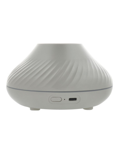 Humidificateur/diffuseur d'aromathérapie avec flamme colorée Art Deco modèle YMX 130 blanc