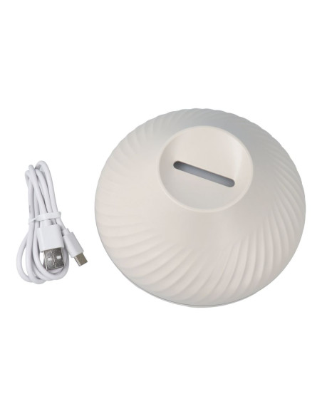 Humidificateur/diffuseur d'aromathérapie avec flamme colorée Art Deco modèle YMX 130 blanc