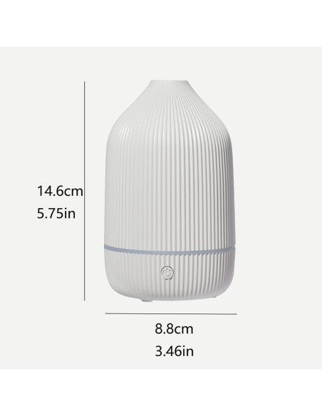 Humidificateur/diffuseur d'aromathérapie Art Deco modèle GH2009 blanc