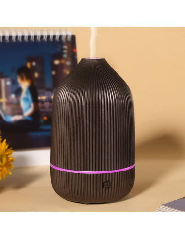 Humidificateur/diffuseur d'aromathérapie Art Deco modèle GH2009 marron