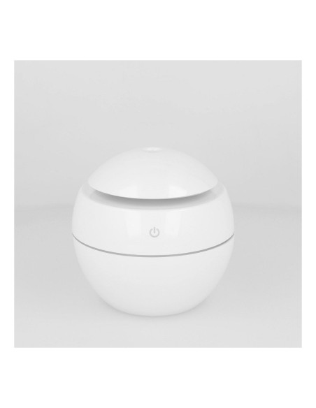 Humidificateur/diffuseur d'aromathérapie avec flamme colorée Modèle Art Déco CAD-12/0952 blanc