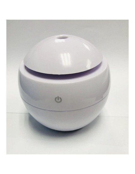 Humidificateur/diffuseur d'aromathérapie avec flamme colorée Modèle Art Déco CAD-12/0952 blanc