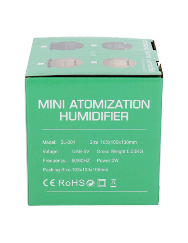 Humidificateur/diffuseur d'aromathérapie avec flamme colorée Modèle Art Déco CAD-12/0952 blanc
