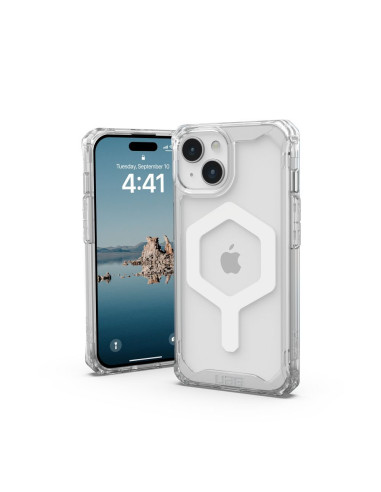 (UAG) Urban Armor Gear Plyo compatible with Magsafe for IPHONE 15 ice white