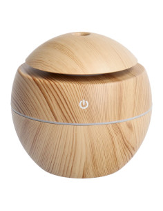 Humidificateur/diffuseur d'aromathérapie avec flamme colorée Modèle Art Déco CAD-12/0952 couleur bois