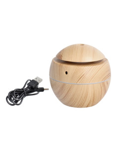 Humidificateur/diffuseur d'aromathérapie avec flamme colorée Modèle Art Déco CAD-12/0952 couleur bois 2