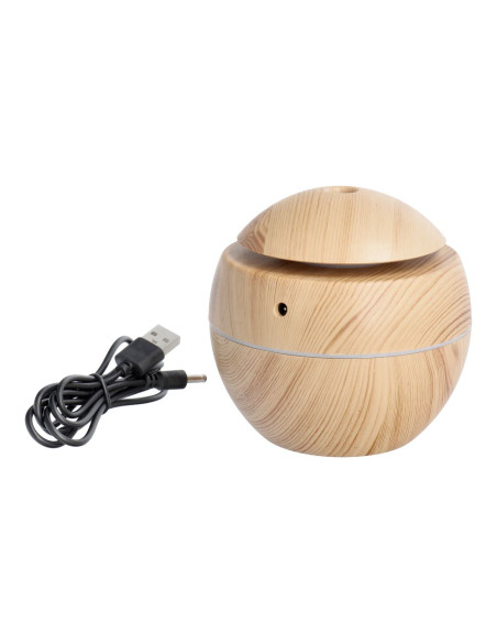 Humidificateur/diffuseur d'aromathérapie avec flamme colorée Modèle Art Déco CAD-12/0952 couleur bois