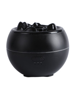 Humidificateur/diffuseur d'aromathérapie avec flamme colorée Art Deco modèle SSP-A13 noir