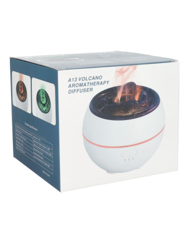 Humidificateur/diffuseur d'aromathérapie avec flamme colorée Art Deco modèle SSP-A13 noir