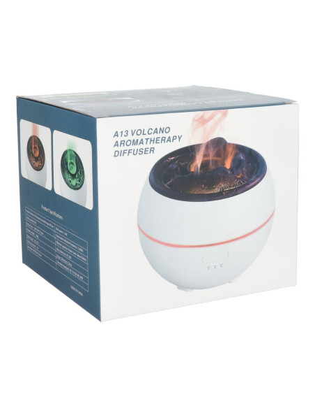 Humidificateur/diffuseur d'aromathérapie avec flamme colorée Art Deco modèle SSP-A13 noir