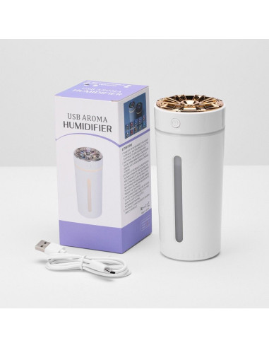 Humidificateur d'aromathérapie Art Deco / diffuseur de voiture modèle RM-0628 blanc