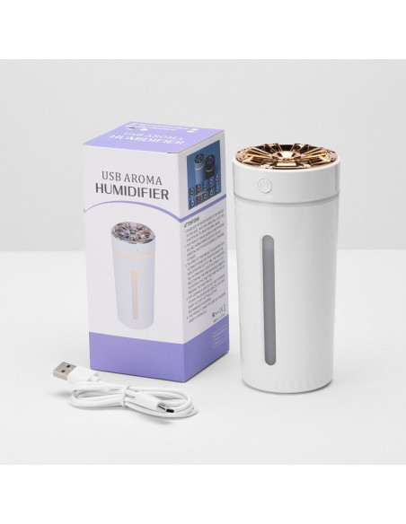 Humidificateur d'aromathérapie Art Deco / diffuseur de voiture modèle RM-0628 blanc