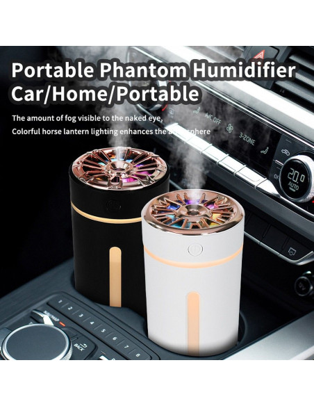 Humidificateur d'aromathérapie Art Deco / diffuseur de voiture modèle RM-0628 blanc