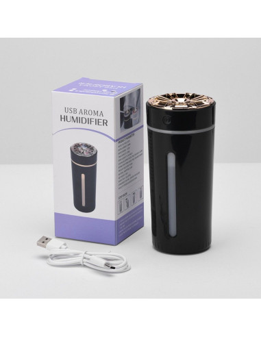 Humidificateur d'aromathérapie Art Deco / diffuseur pour voiture modèle RM-0628 noir