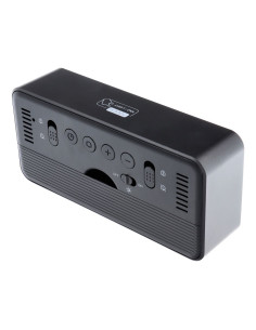 Electronic desk clock with weather station, black MK8001 2