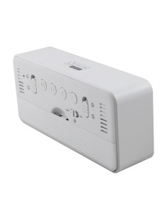 Horloge de bureau électronique avec station météo blanche MK8001 2