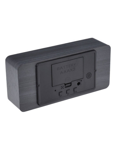Electronic desk clock with weather station, black NSD-5020