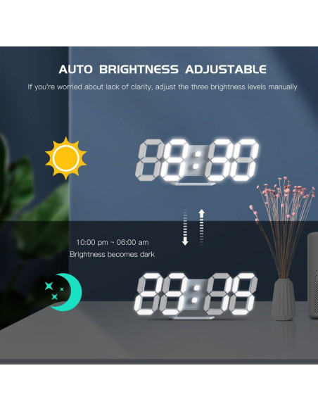 Horloge électronique murale EH-LED1302 (taille L)
