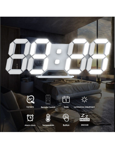 Horloge électronique murale EH-LED1302 (taille L)